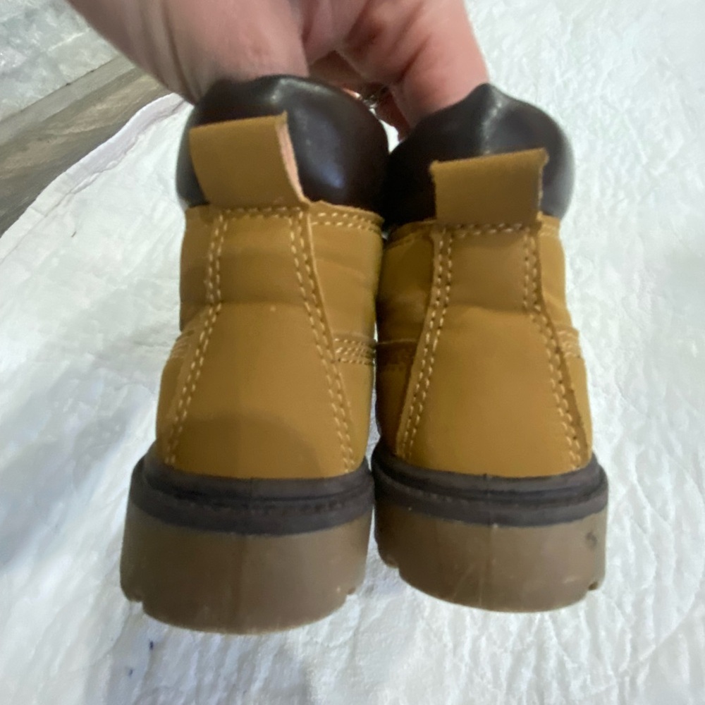 Beverly Hills Polo Club Kids Tan Lace-Up Ankle Boots- Size 8 Toddler - Picture 4 of 6